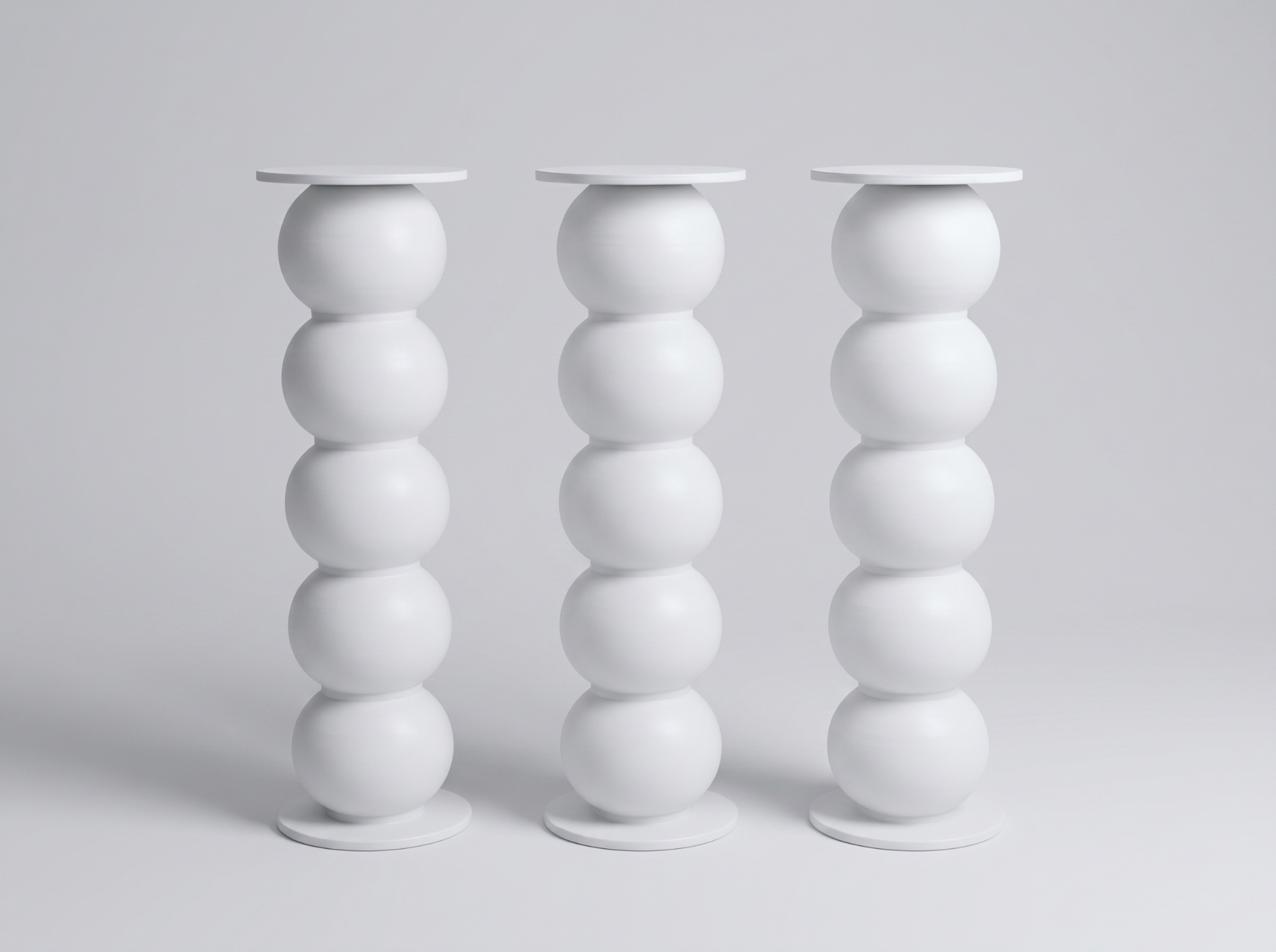 Product White Sphere Pedestals