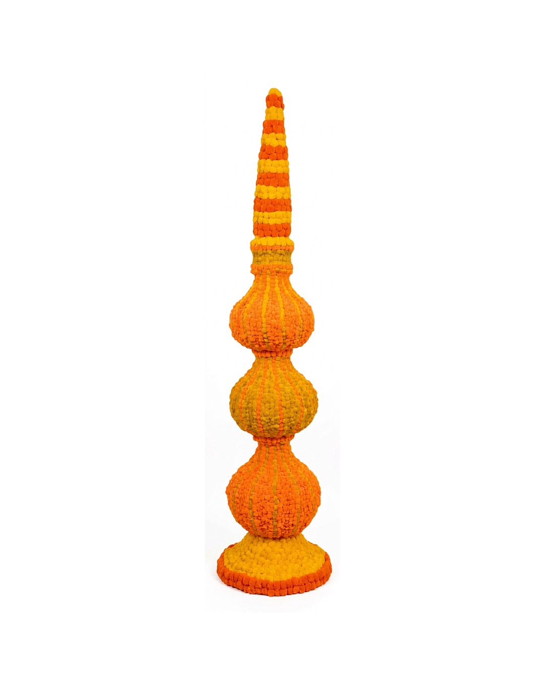 Orange Yellow Floral Finial