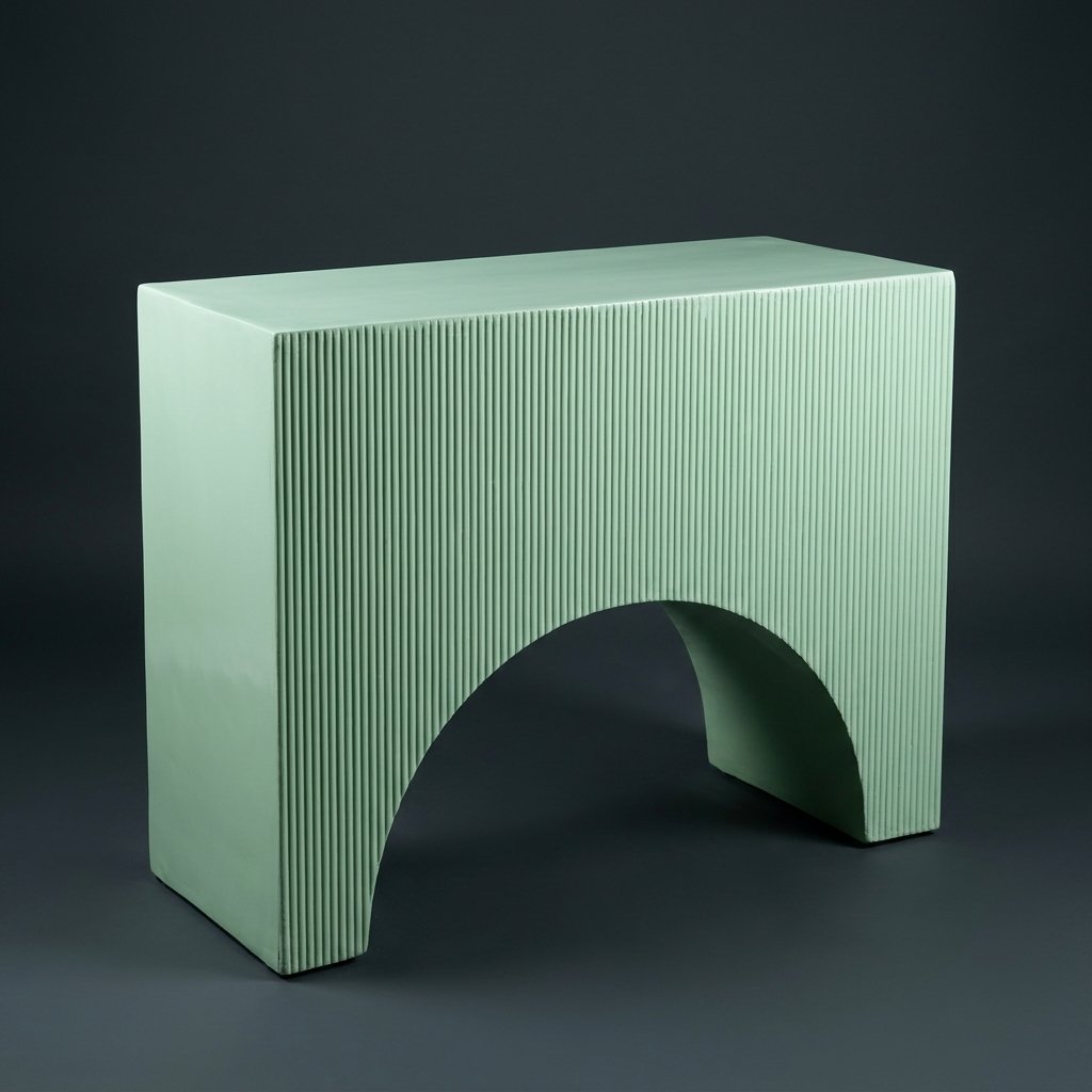 Arched Fluted Console Table