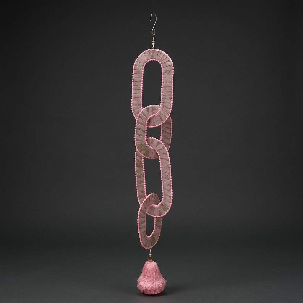 Pink Textile Link Ornament