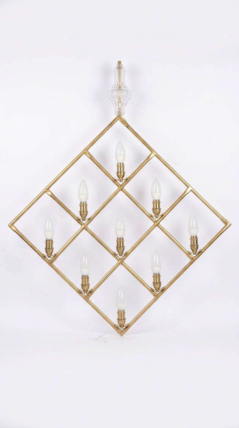 Diamond Grid Candle Light Frame