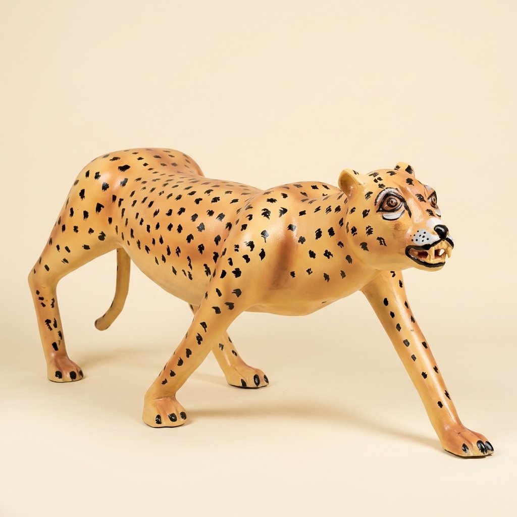 Ceramic Cheetah Figurine