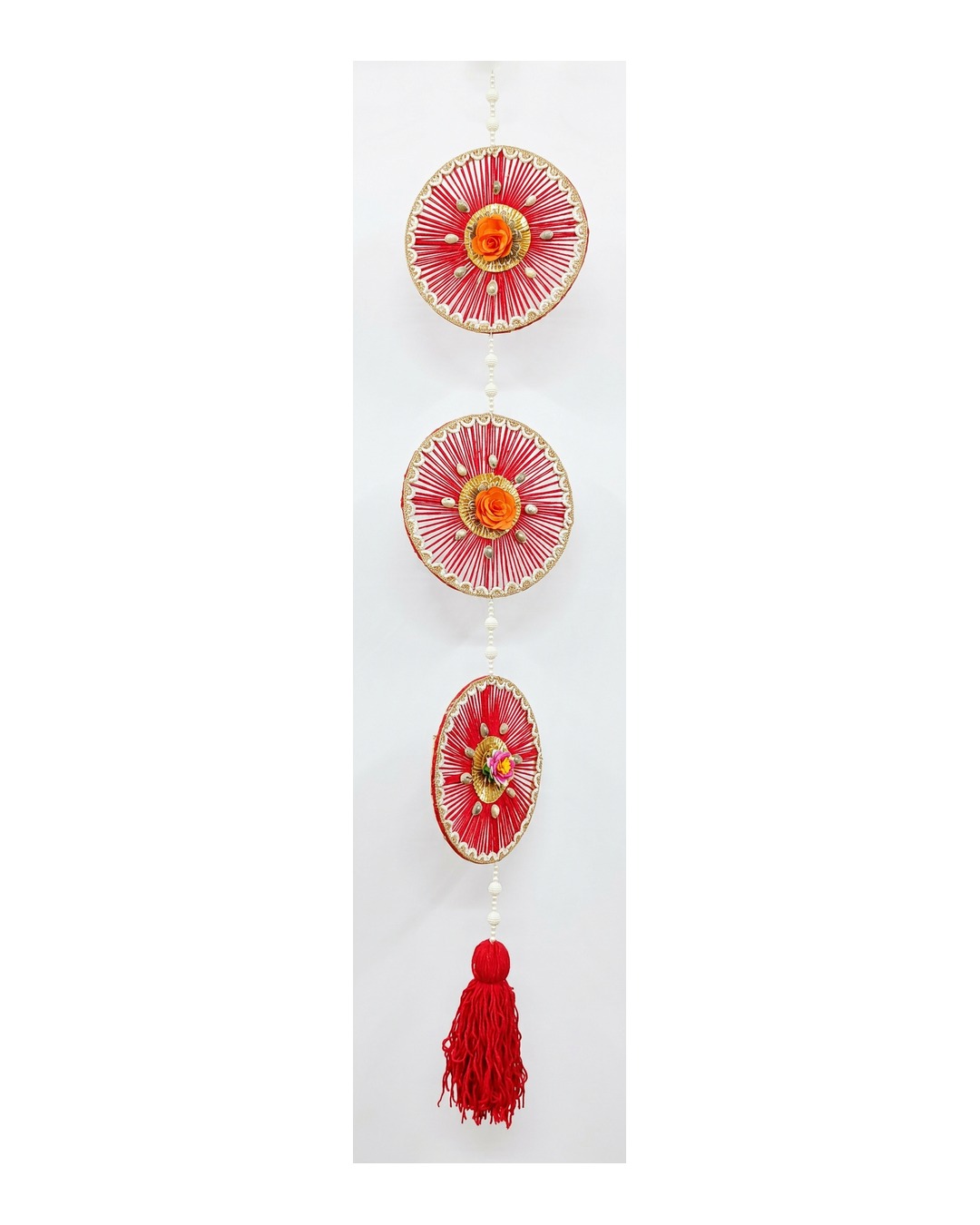Red Gold Triple Disc Tassel