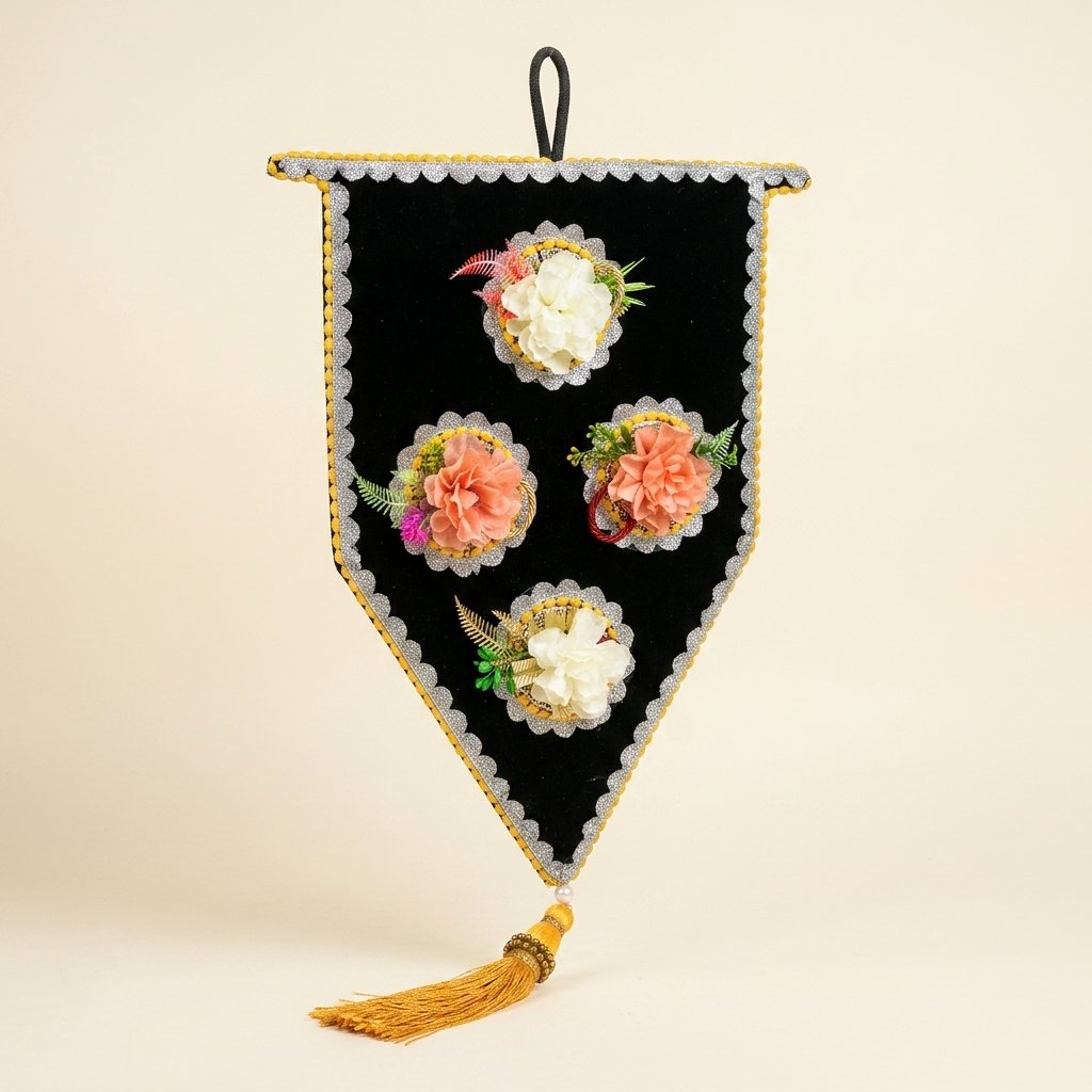 Floral Velvet Wall Pennant