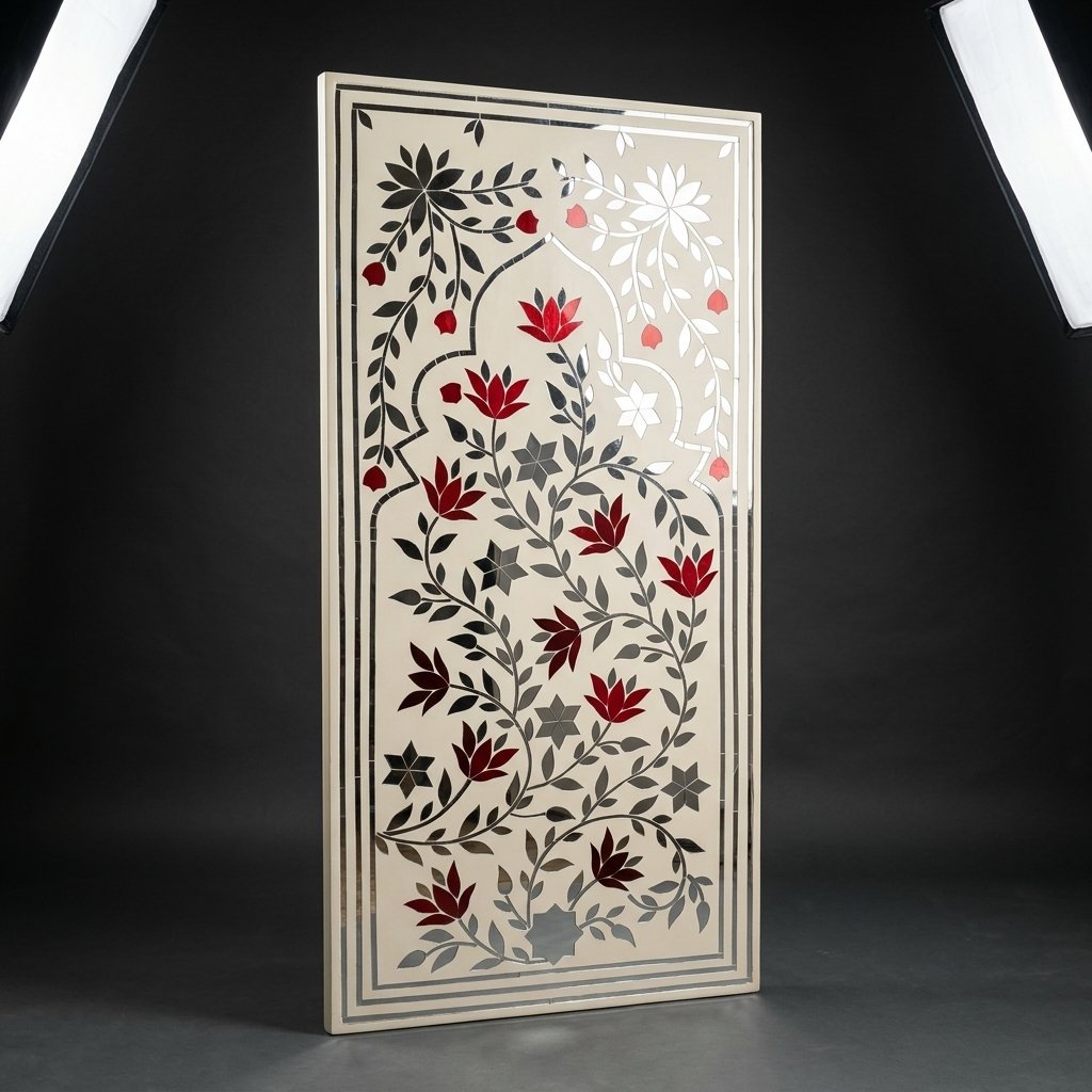 Floral Inlay Wall Panel