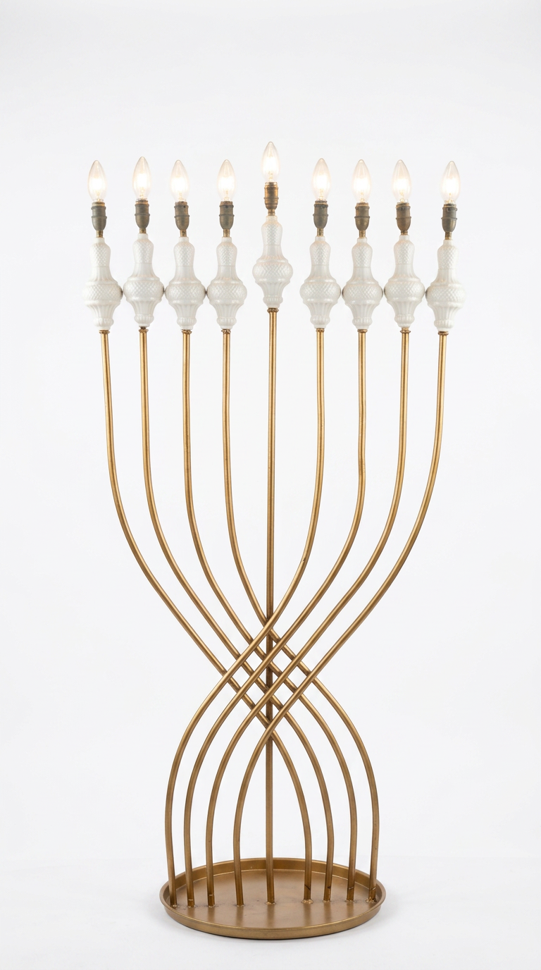Curved Interlaced 9-Arm Candelabra