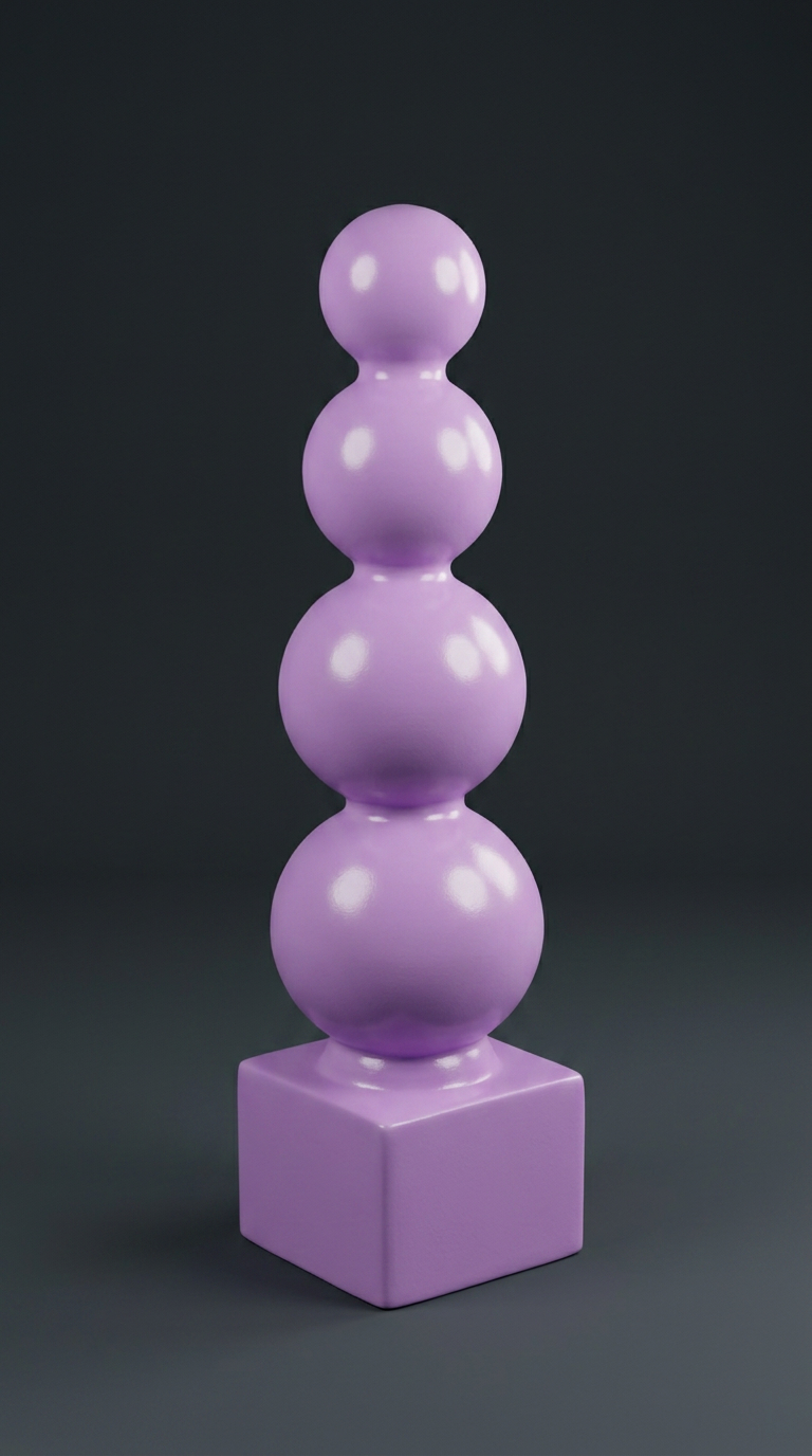Lilac Stacked Sphere Pedestal