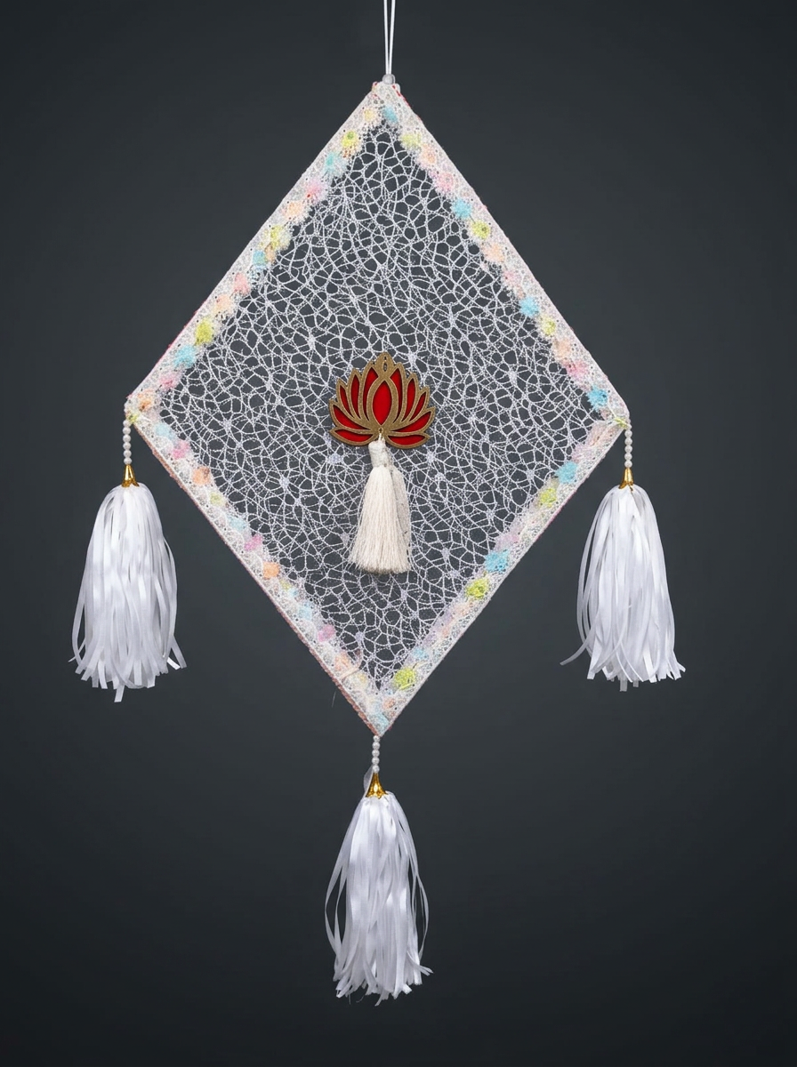 Lotus Diamond Hanging in Chalk White