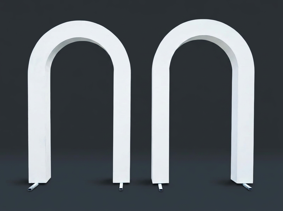 Slim Arch Gate Pair in Chalk White