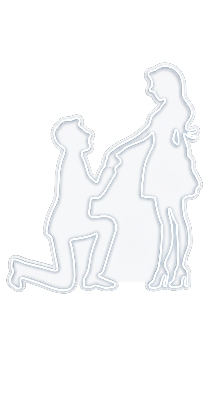 Neon Proposal Couple Wall Sign