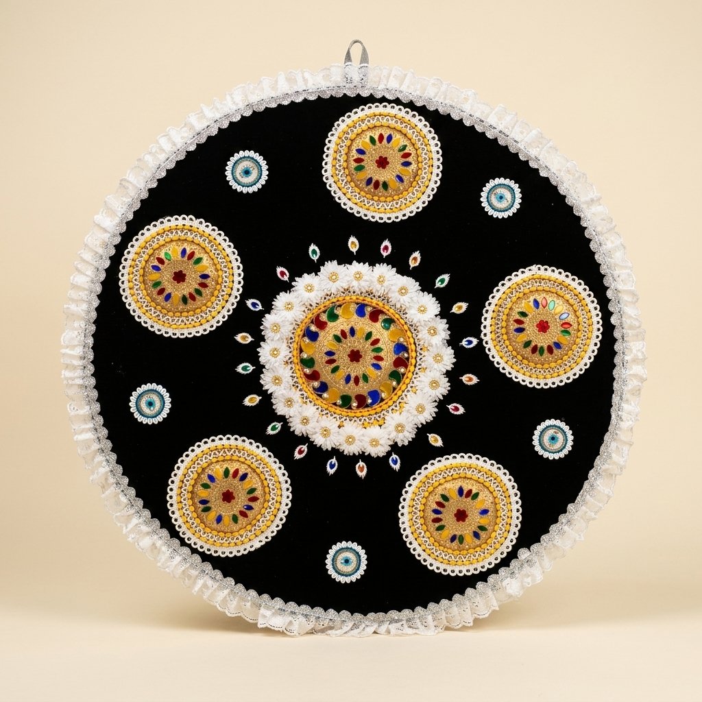 Embroidered Velvet Wall Hanging