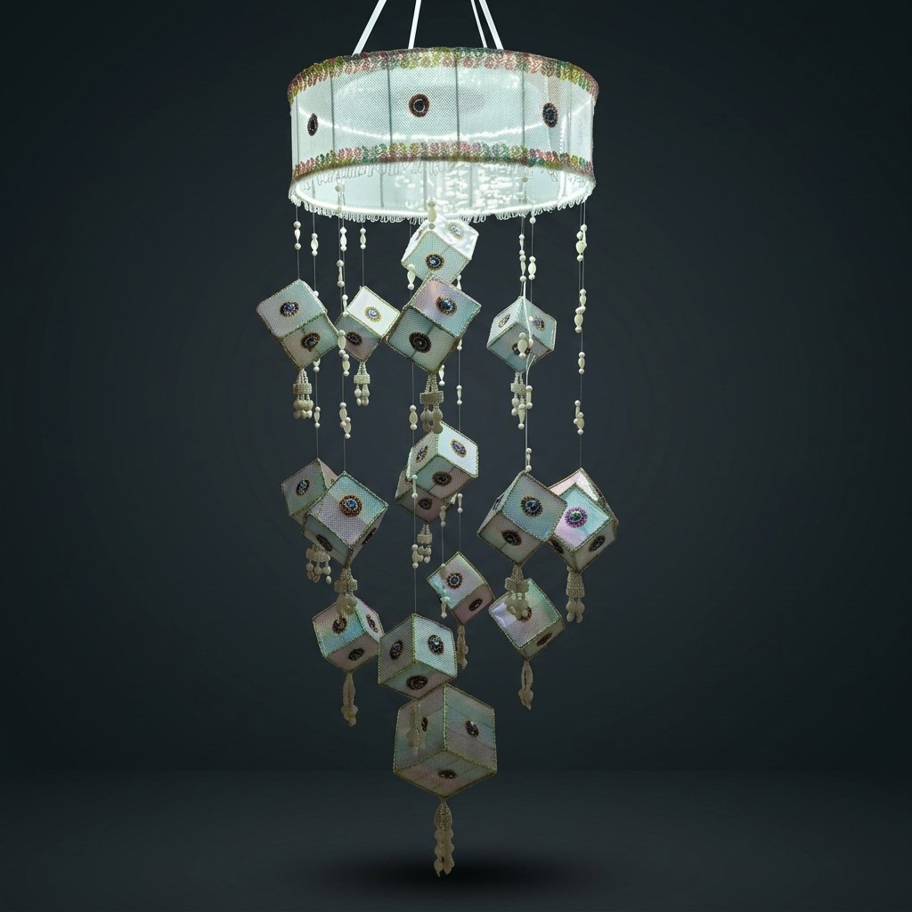 Beaded Cube Wind Chime