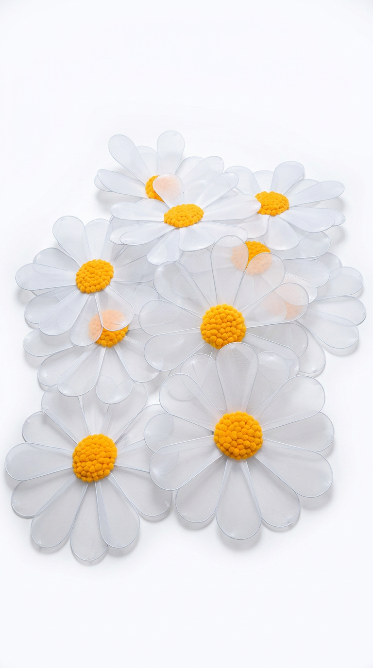 Giant White Daisy Floor Cluster