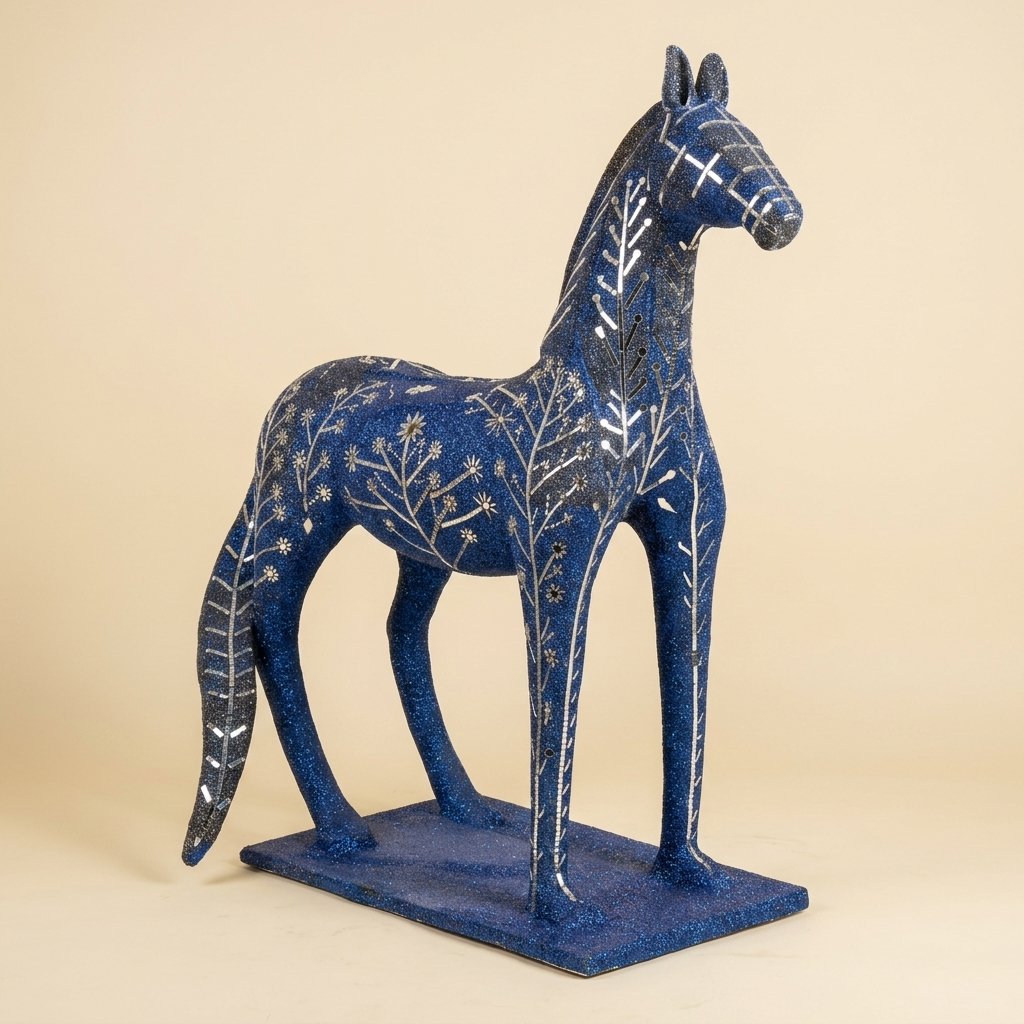 Blue Horse Statue