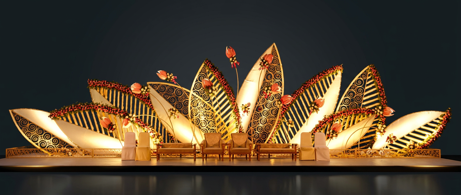 Lotus Petal Illuminated Stage Backdrop