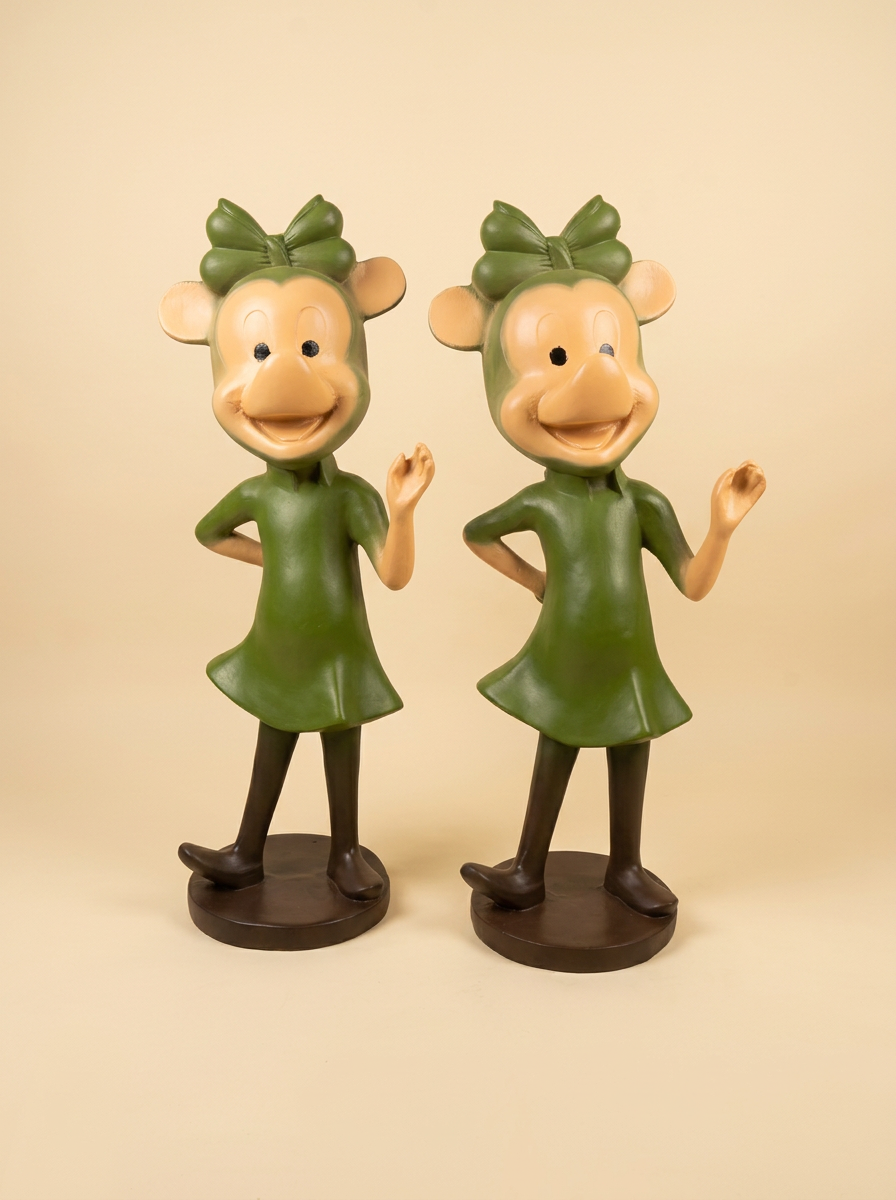 Storybook Character Pair in Olive Green