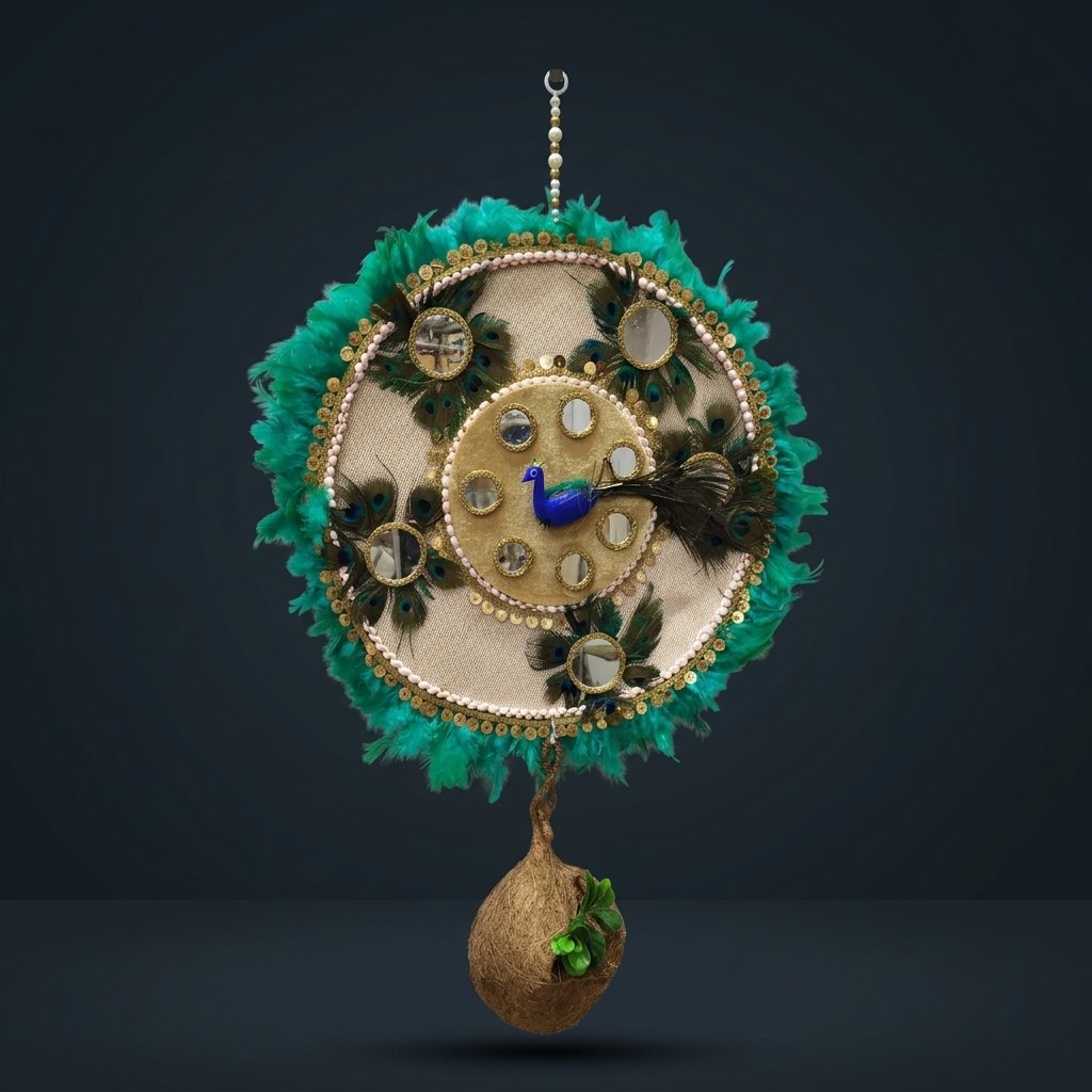 Peacock Feather Wall Hanging