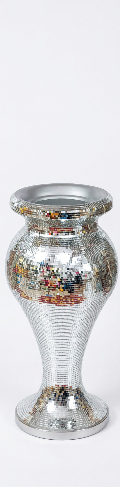 Silver Mosaic Vase