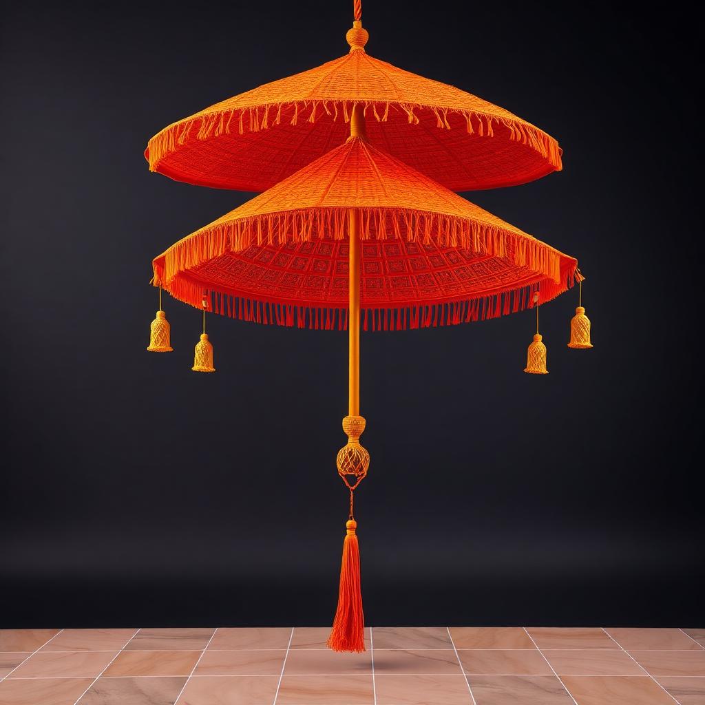 Parasol Jhoomar in Saffron Orange