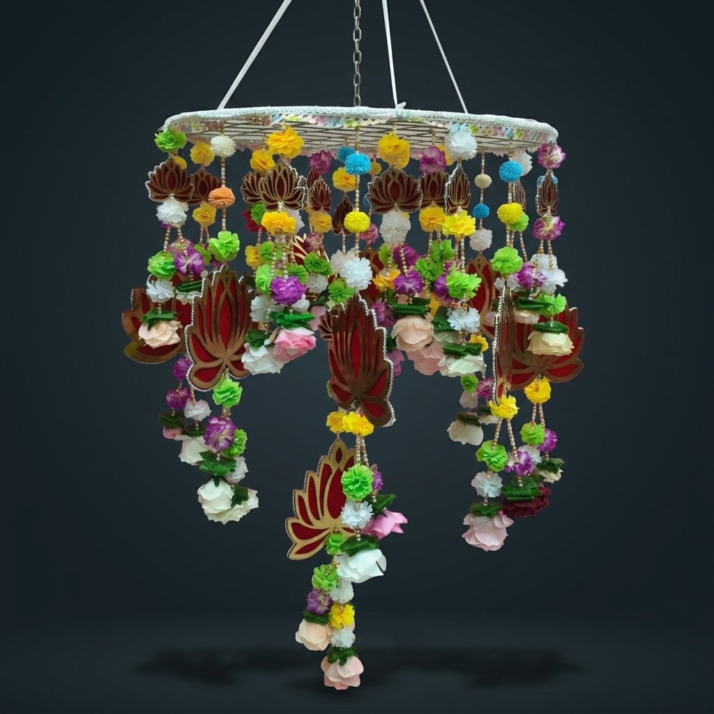 Floral Lotus Hanging Jhoomer