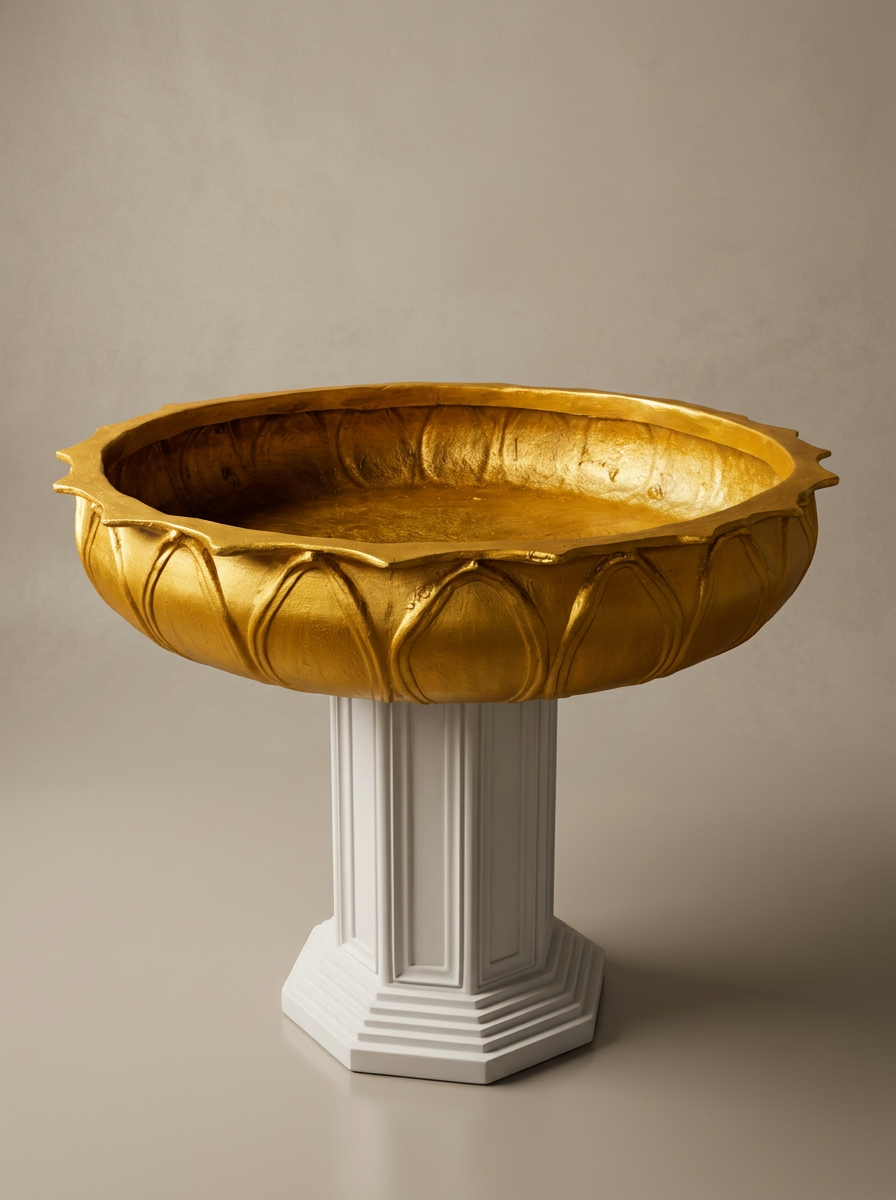 Gold Bowl Pedestal