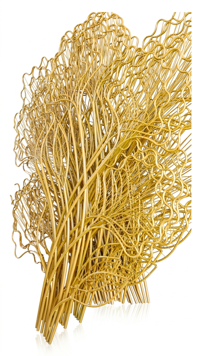 Gold Wire Fan Sculpture