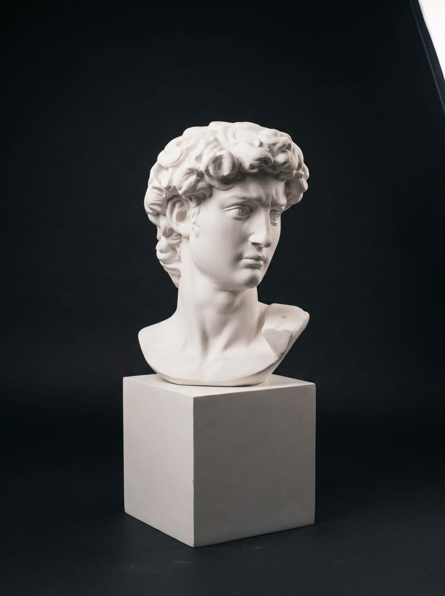 David Bust in Matte White