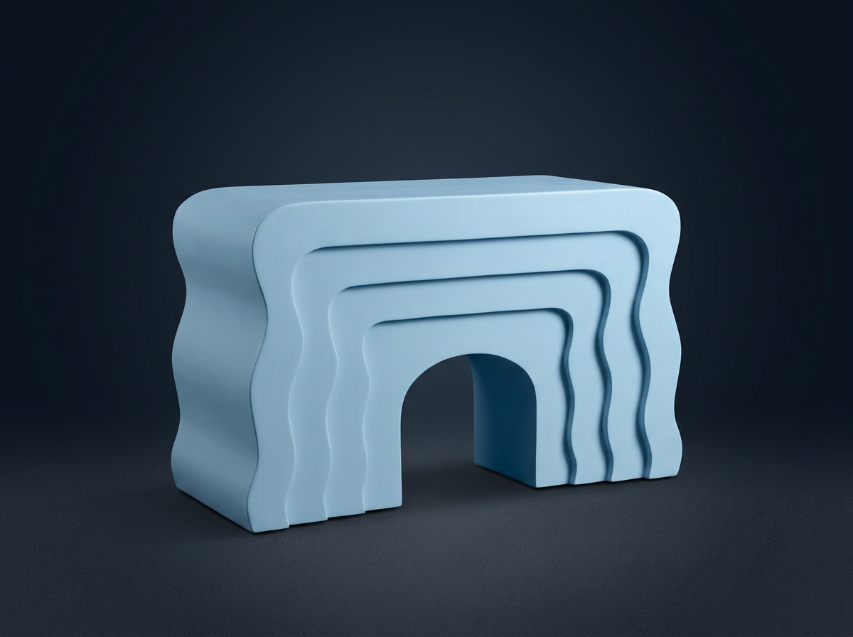 Ripple Console in Powder Blue