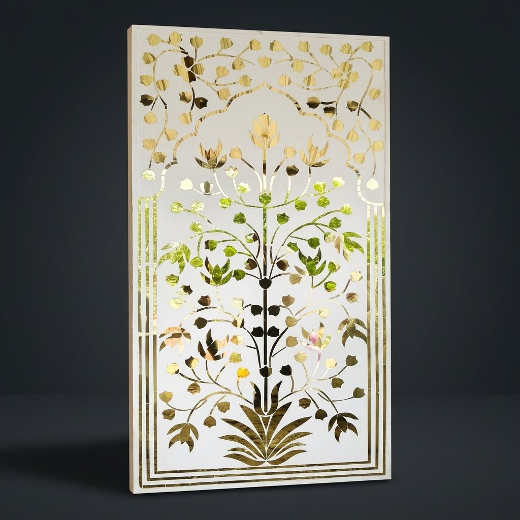 Floral Inlay Wall Panel — 054