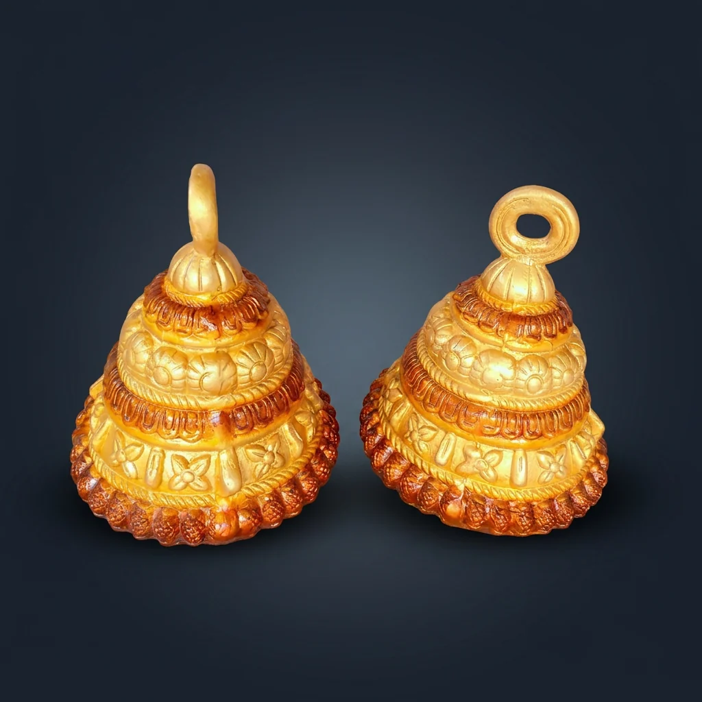 Golden Ghungroo Dome Pair