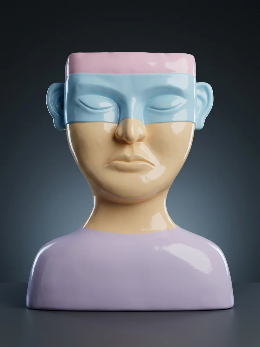 Pastel Face Bust Planter
