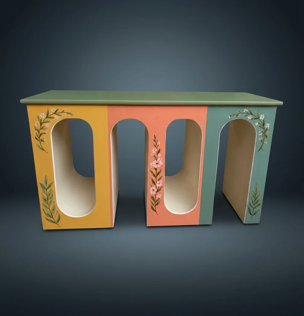 Pastel Arch Console Table