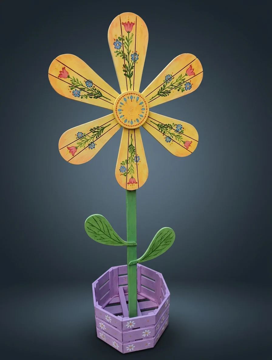 Yellow Floral Petal Panel Prop