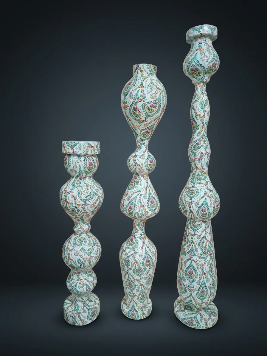 Pastel Print Pillar Trio