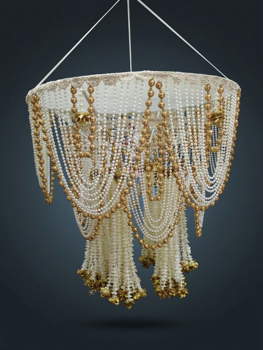 Pearl Drape Beaded Chandelier