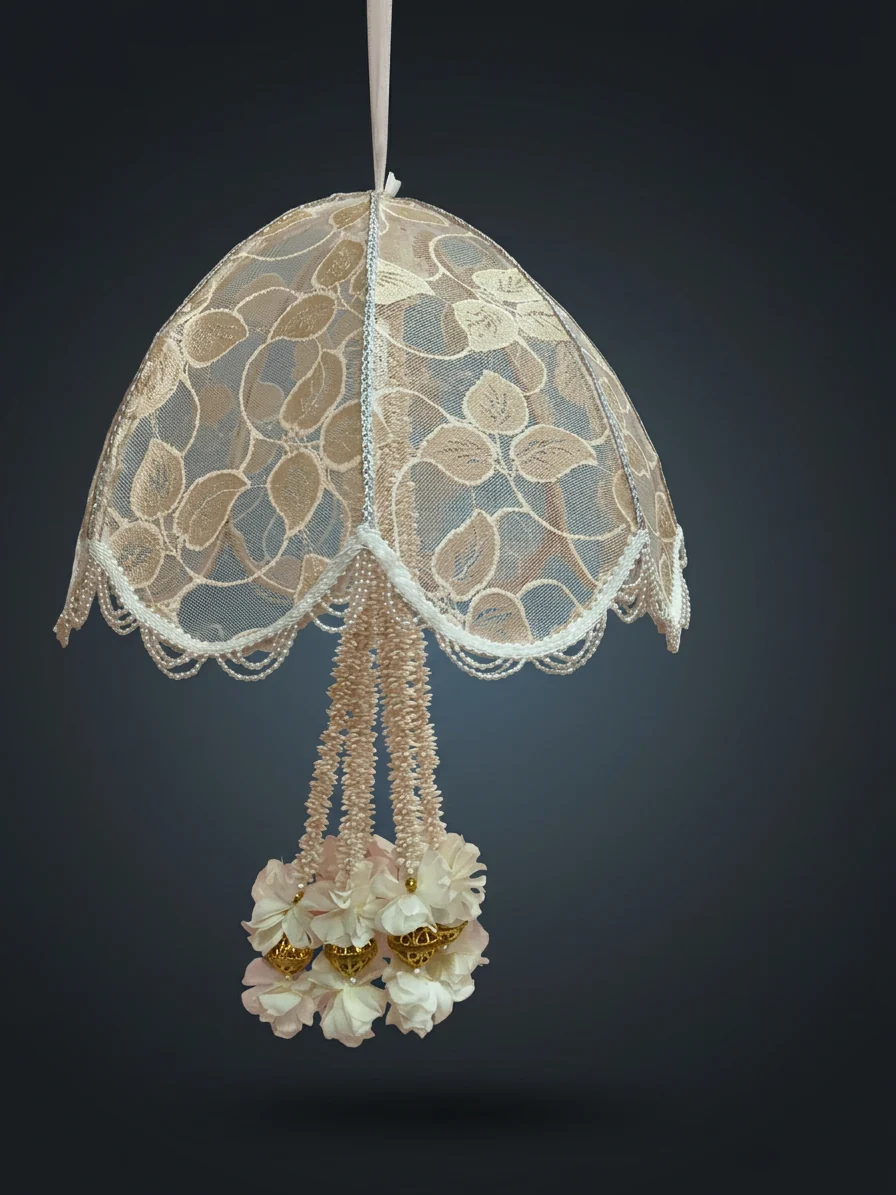 Lace Dome Floral Hanging Lamp