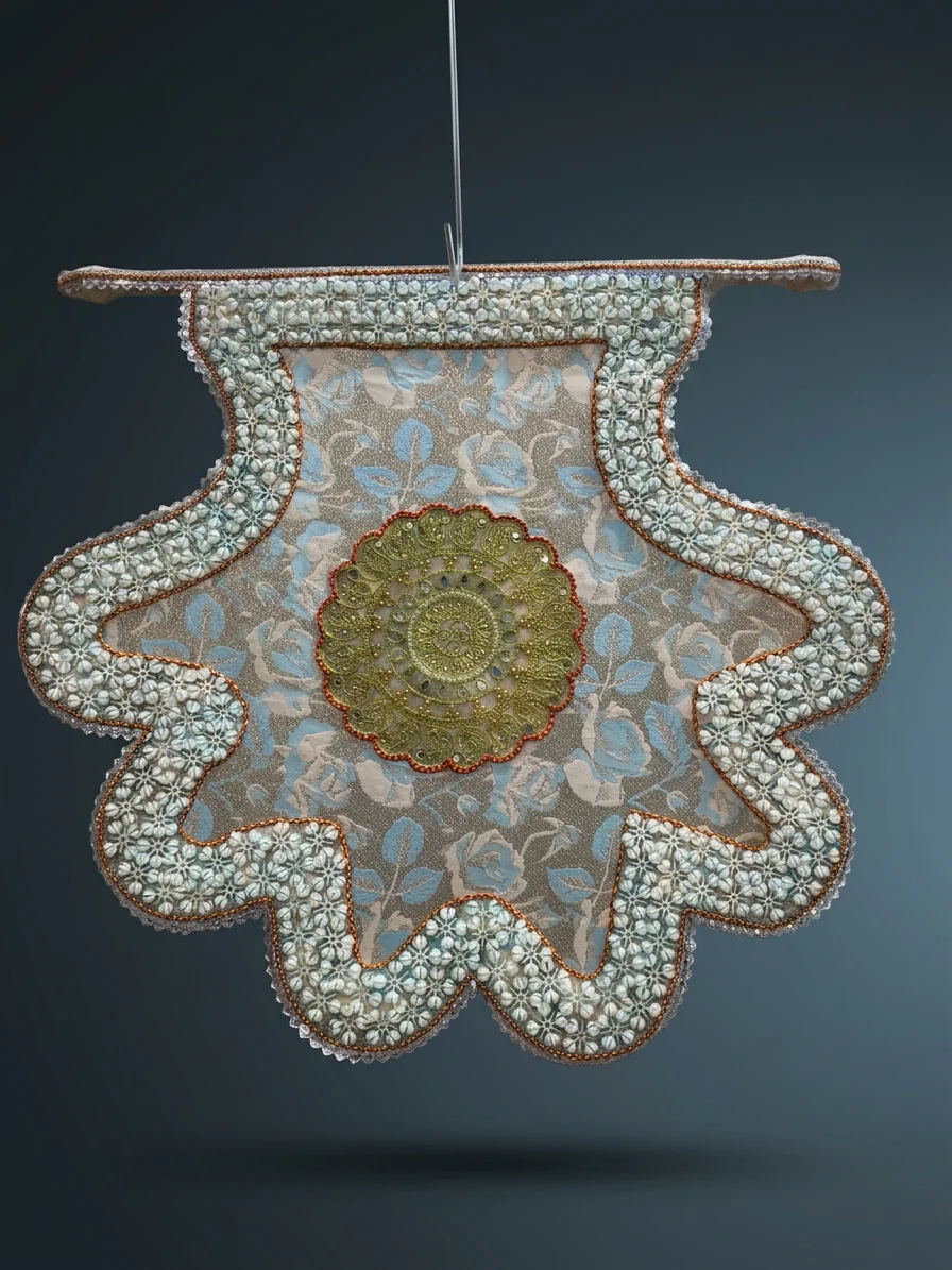 Mirror Work Flag Wall Hanging