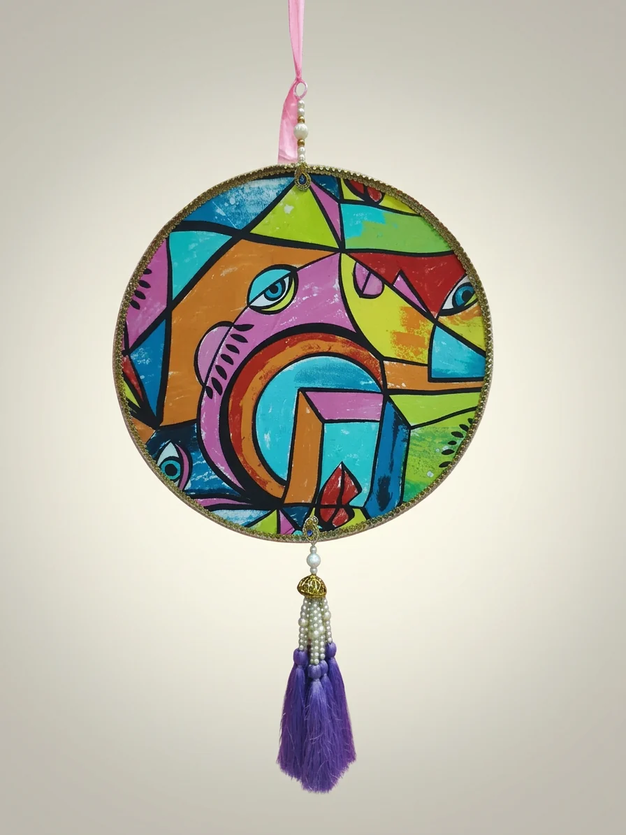 Abstract Art Round Hanging