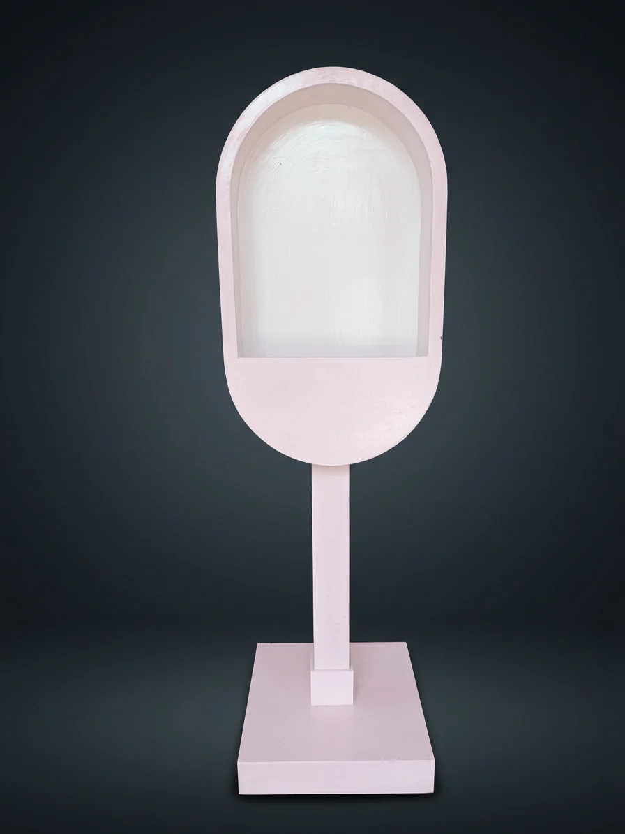 Pink Arch Mirror Stand