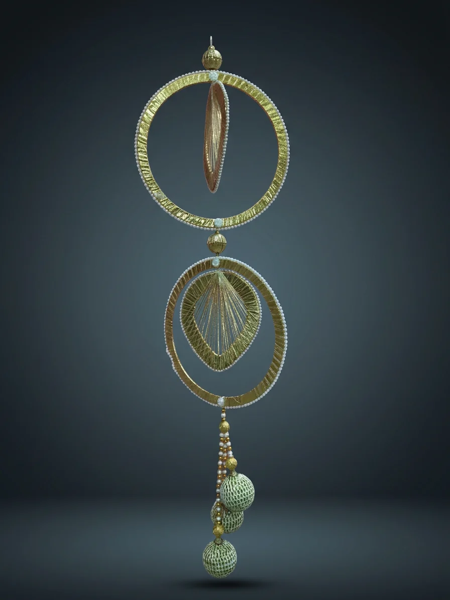 Golden Ring Pendant Hanging