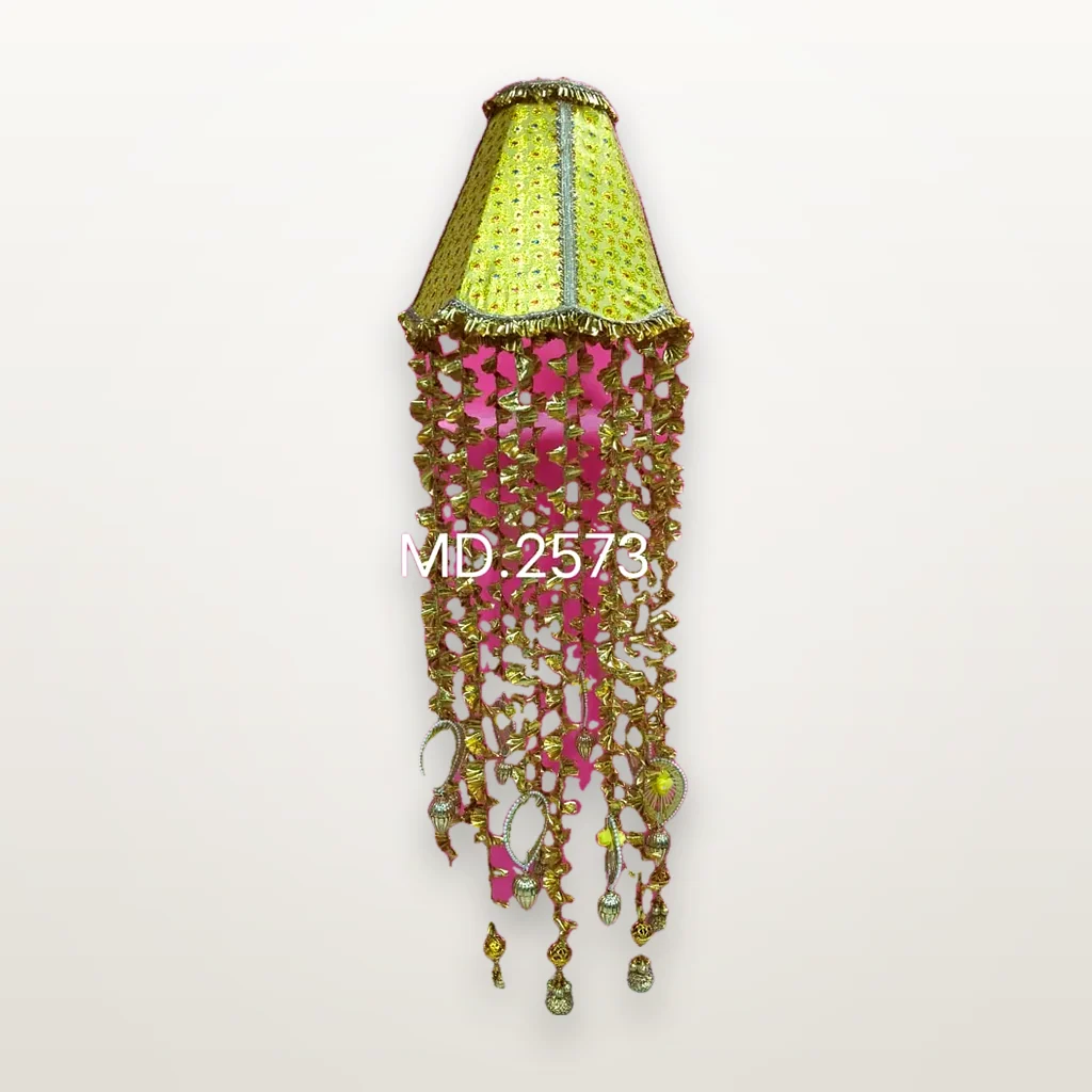 MD-2573 Green Beaded Cone Chandelier