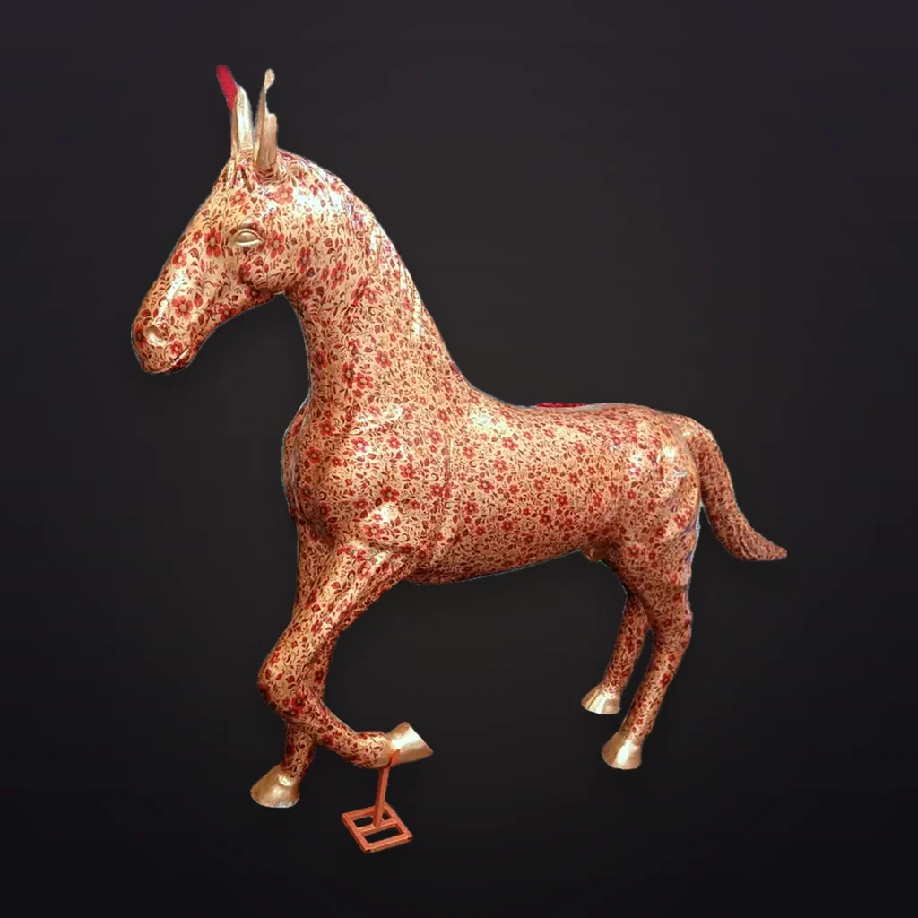 Rose Gold Horse Statue