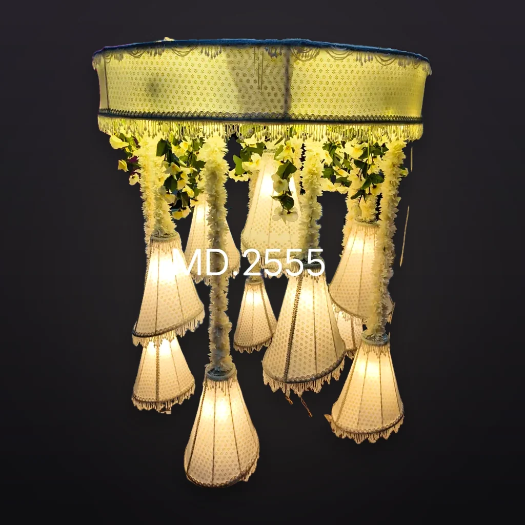 MD-2555 Golden Cone Cluster Chandelier