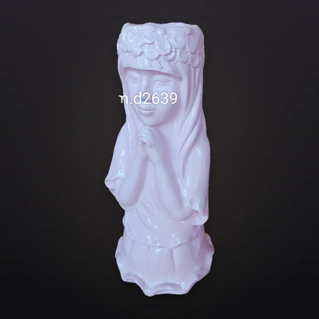 Lilac Praying Lady Statue