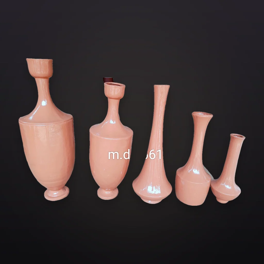 Coral Ceramic Vase Set of Five
