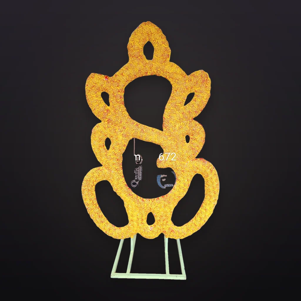 Golden Peacock Cut-Out Panel