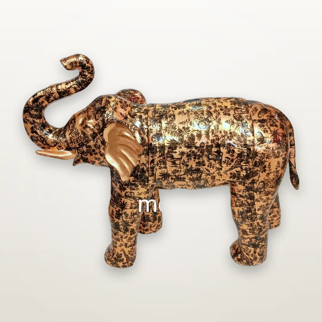 Golden Foil Elephant Statue