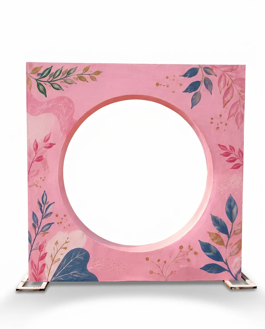 Pink Floral Ring Photo Backdrop