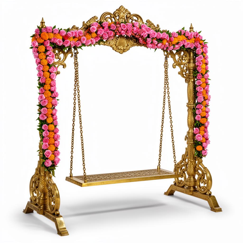 Brass Floral Jhula